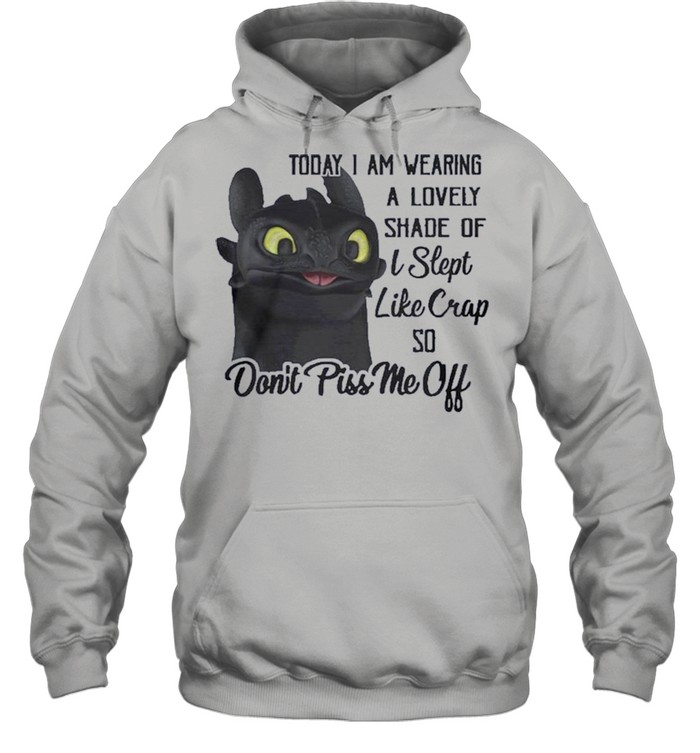 Today I Am Wearing A Lovely Shade Of I Slept Like Crap So Dont Piss Me Off shirt Unisex Hoodie