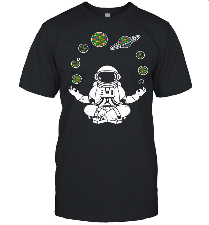 Yoga Astronaut Space Planets shirt