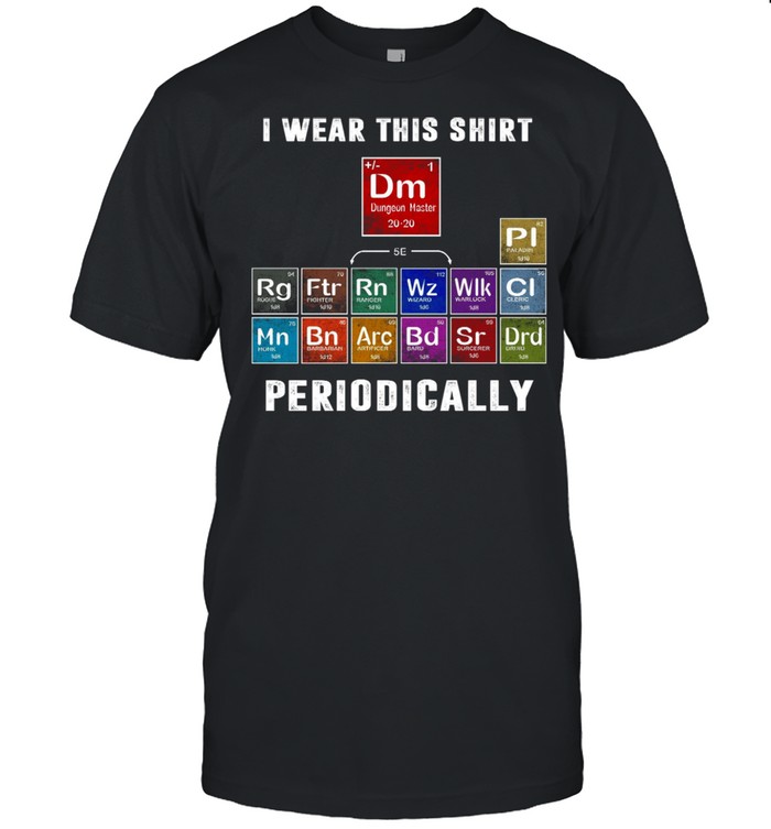 I Wear This Shirt Dungeon Master Periodically shirt