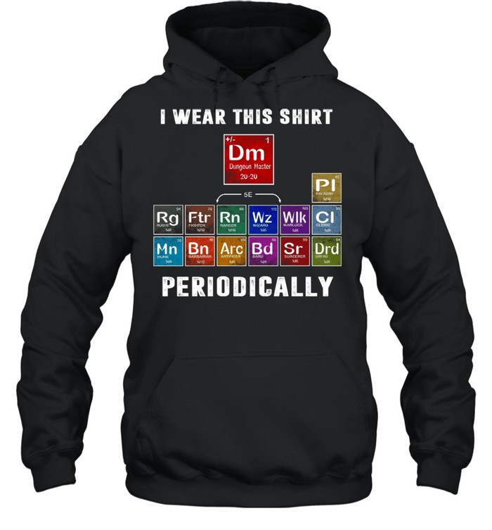 I Wear This  Dungeon Master Periodically shirt Unisex Hoodie