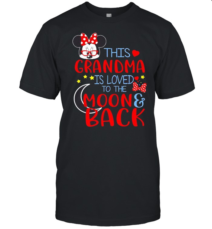 Mickey this grandma is loved to the moon back shirt