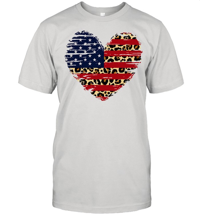 Heart American flag shirt