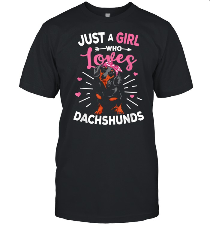 Just a Girl who loves Dachshunds Weiner Dog Girls shirt Classic Men's T-shirt