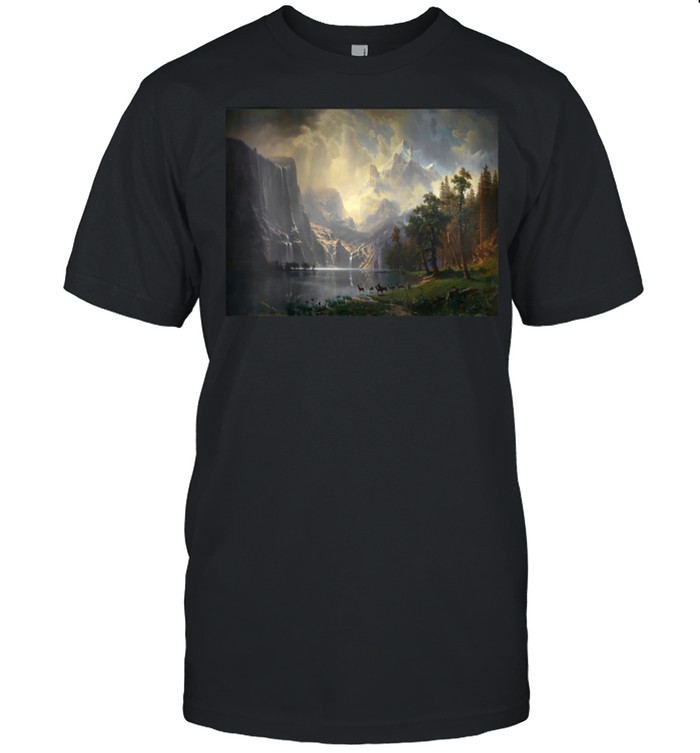 Womens Albert Bierstadt’s Among the Sierra Nevada Mountains shirt Classic Men's T-shirt