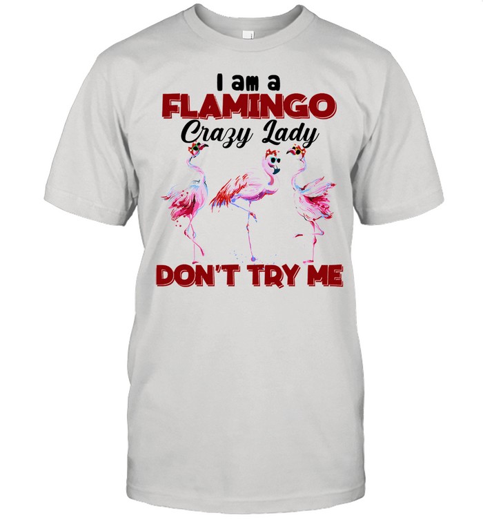I am a Flamingo crazy lady dont try me shirt