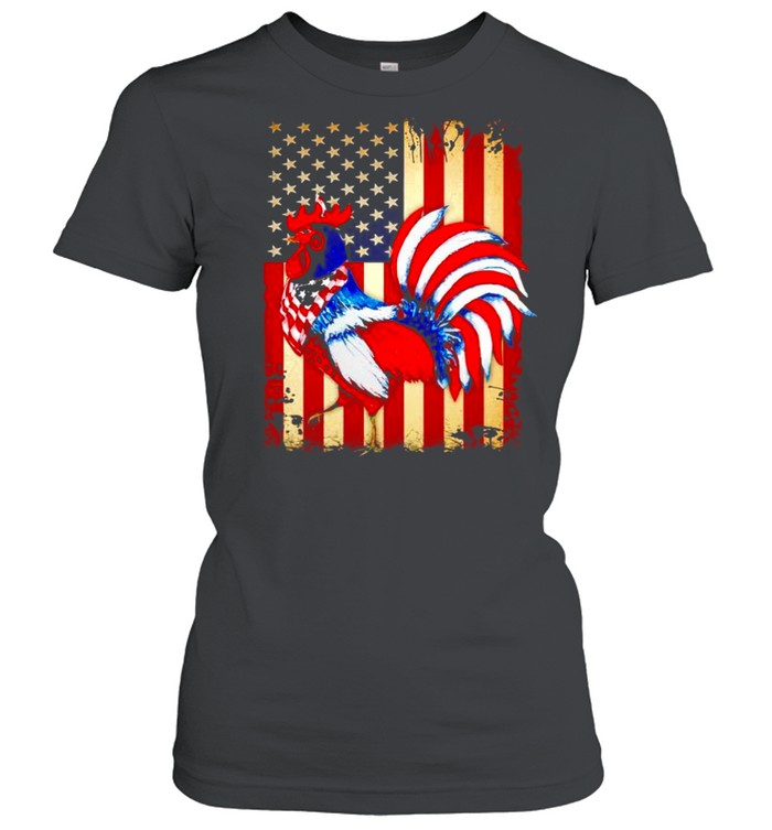 Chicken happy 4th of July Independence day shirt Classic Women's T-shirt