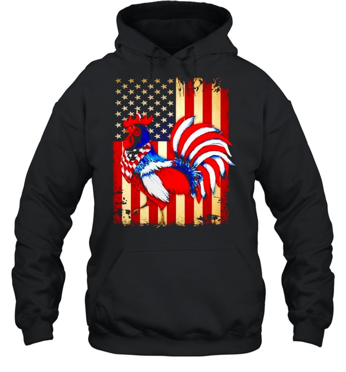 Chicken happy 4th of July Independence day shirt Unisex Hoodie