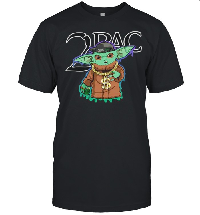 2Pac Baby Yoda rock band and Money peace 2021 shirt Classic Men's T-shirt