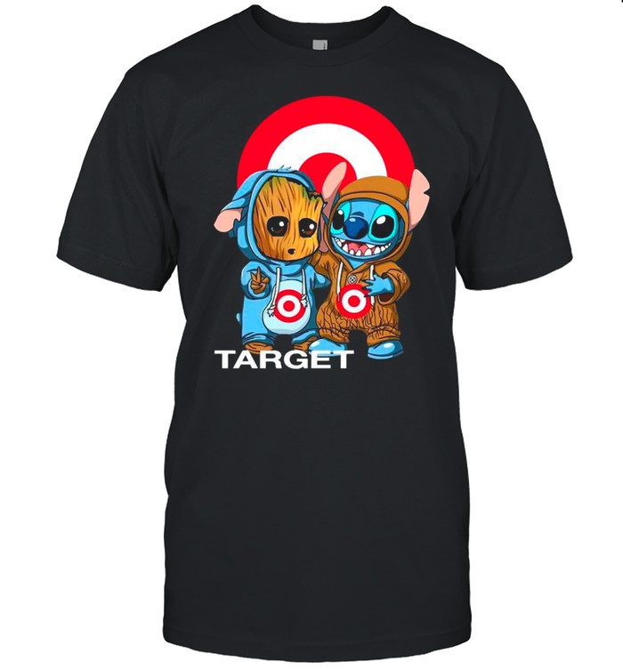 Baby Groot And Baby Stitch Target Logo shirt