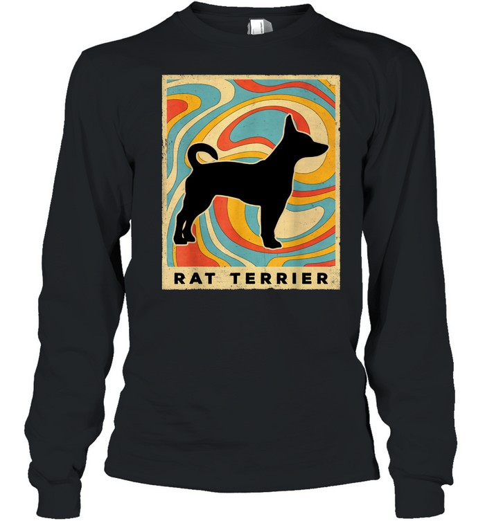 Rat Terrier Dog Retro Vintage shirt Long Sleeved T-shirt