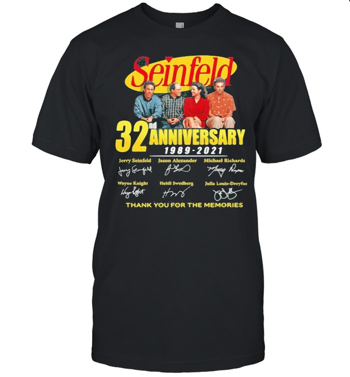 Seinfeld 32nd Anniversary 1989 2021 Thank You For The Memories Signature  Classic Men's T-shirt