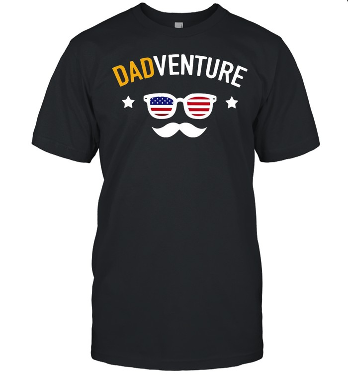 American Flag Camping Dad Venture T-shirt Classic Men's T-shirt