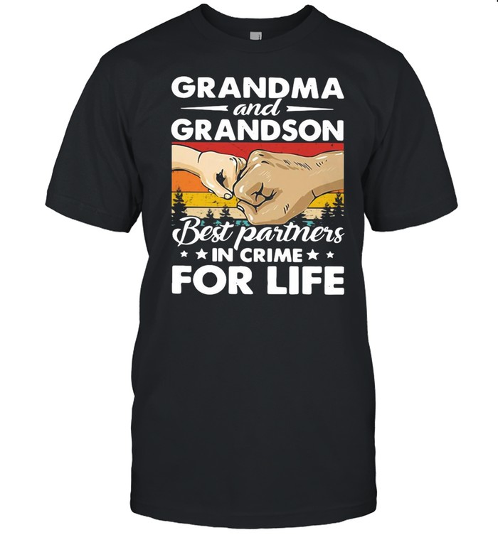 Grandma And Grandson Best Partners In Crime For Life Vintage  Classic Men's T-shirt