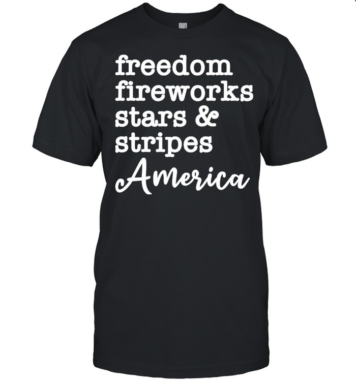 Freedom fireworks stars and stripes America shirt Classic Men's T-shirt