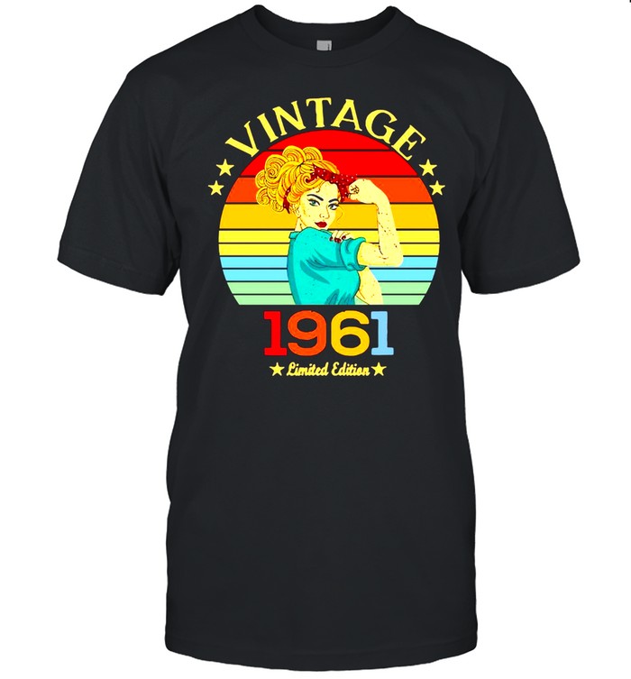 Womens Vintage 1961 Limited Edition Retro T-shirt Classic Men's T-shirt