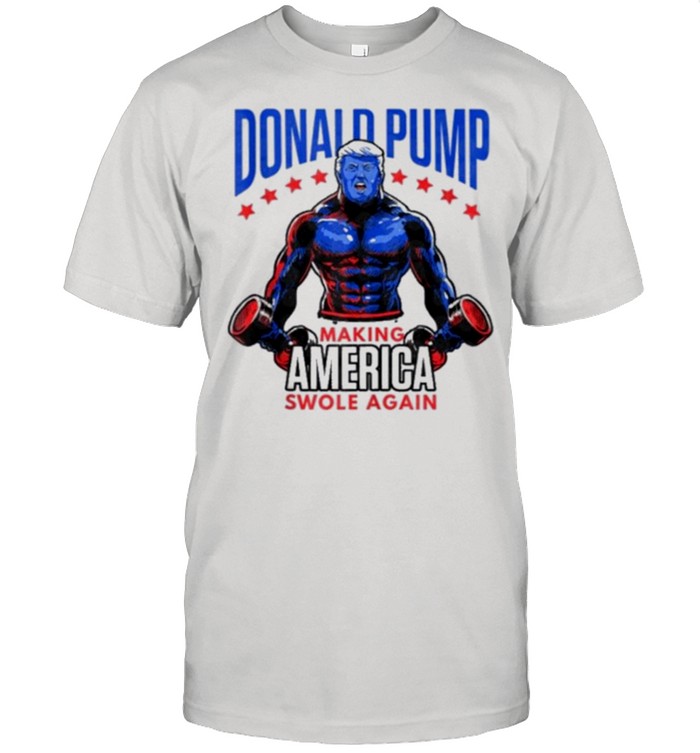 Donald trump making america swole again american flag shirt Classic Men's T-shirt