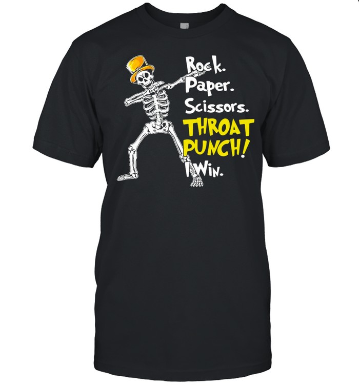 Skeleton Rock Paper Scissors Throat Punch I Win T-shirt Classic Men's T-shirt