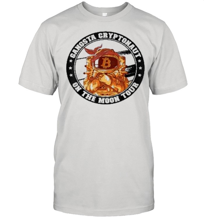 Dogecoin Bitcoin Gangsta Cryptonaut On The Moon Tour shirt Classic Men's T-shirt