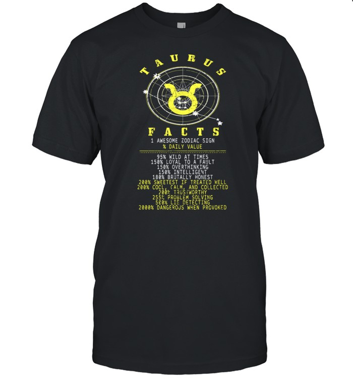 Taurus Facts Fantastic Zodiac Sign Horoscope Symbol shirt Classic Men's T-shirt