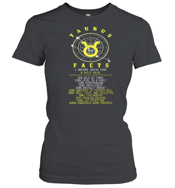 Taurus Facts Fantastic Zodiac Sign Horoscope Symbol shirt Classic Women's T-shirt