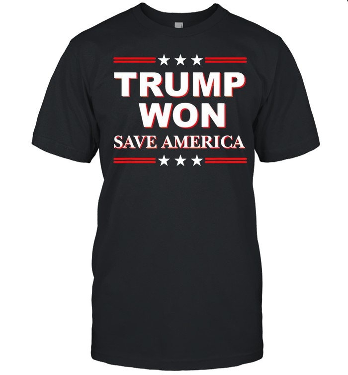Trump won save America shirt Classic Men's T-shirt