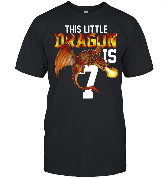 urning 7 Years Old Birthday Gift Boy Dragon 7Th Birthday Girl T-shirt Classic Men's T-shirt