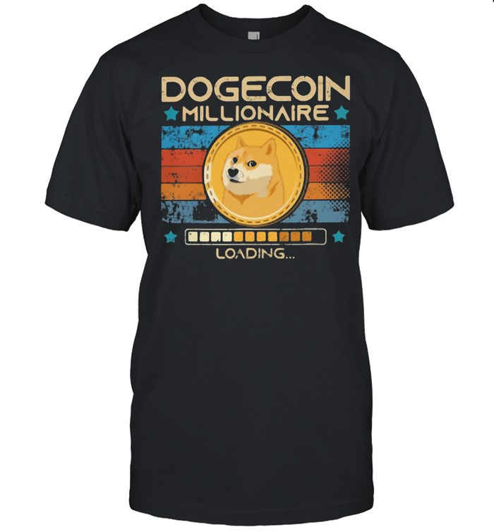 Dogecoin Millionaire Loading Dog Vintage  Classic Men's T-shirt