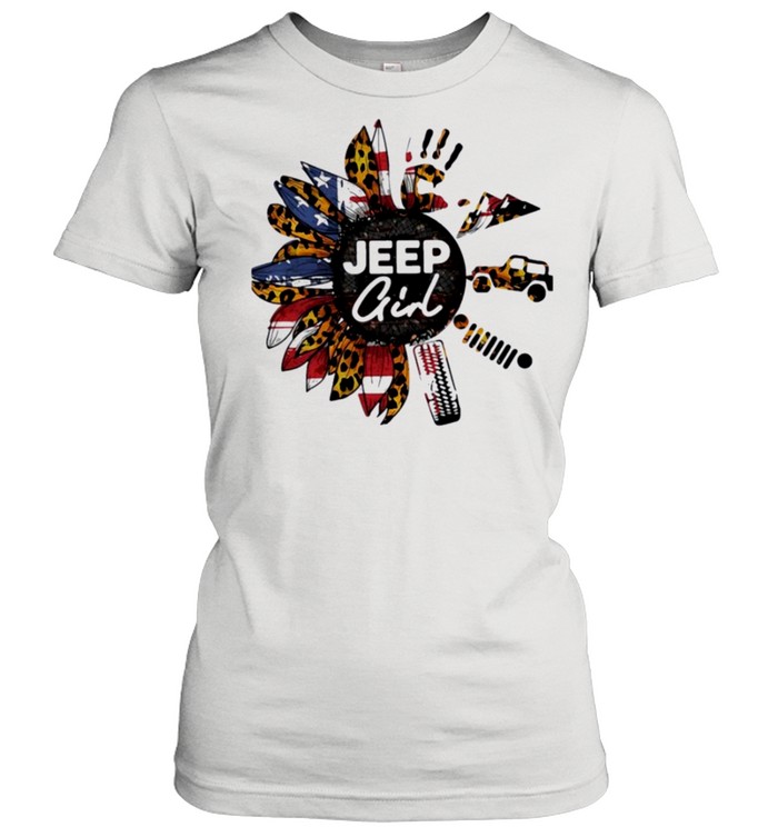 Leopard sunflower jeep girl shirt Classic Women's T-shirt