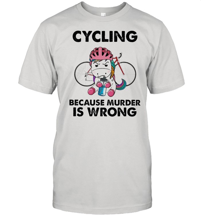 Bicycle Cycling Because Murder Is Wrong  Classic Men's T-shirt