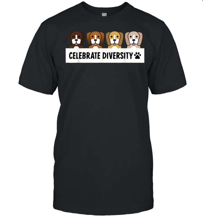 Celebrate Diversity Basset Hound Dog shirt Classic Men's T-shirt