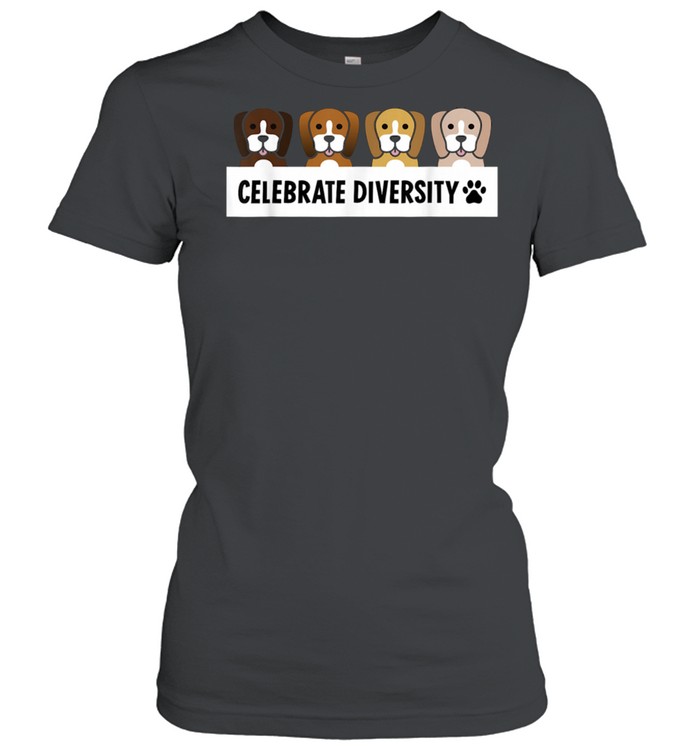 Celebrate Diversity Basset Hound Dog shirt Classic Women's T-shirt