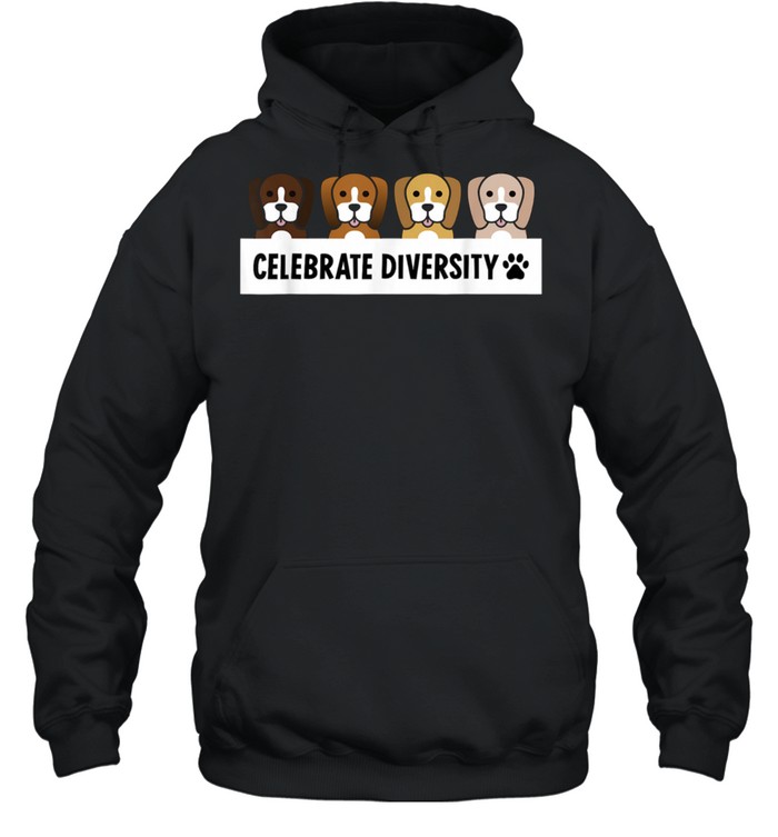 Celebrate Diversity Basset Hound Dog shirt Unisex Hoodie