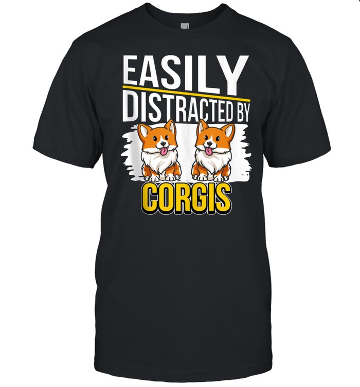 Corgi Quote Easily Distracted By Corgis shirt Classic Men's T-shirt
