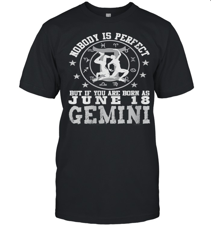 Gemini Zodiac Sign June 18 Horoscope Astrology Design shirt Classic Men's T-shirt