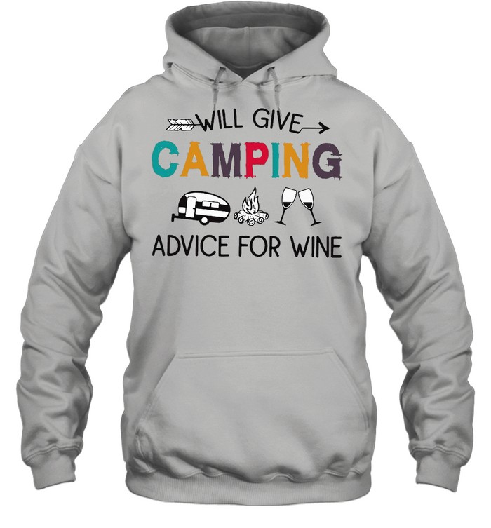 Will Give Camping Advice For Wine  Unisex Hoodie
