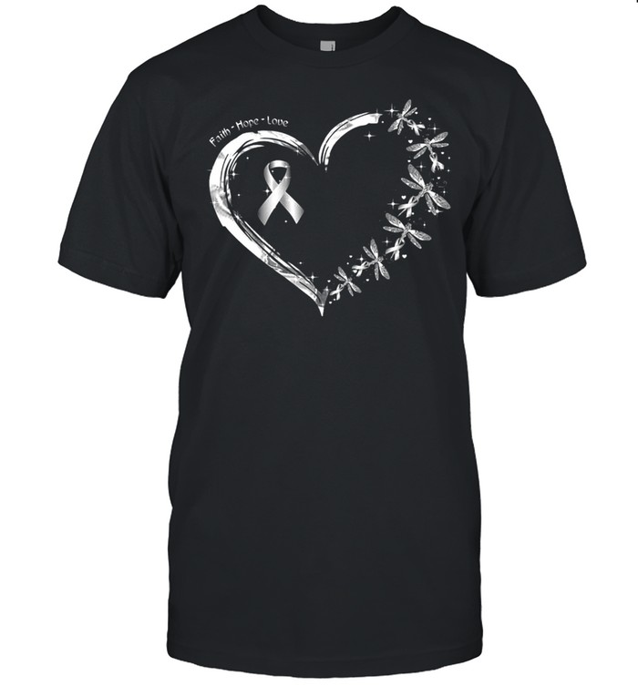 Faith Hope Love Dragonfly Cancer Awareness shirt Classic Men's T-shirt