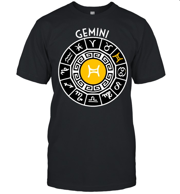Gemini Zodiac Sign Horoscope Star Signs Astrology Symbol  Classic Men's T-shirt