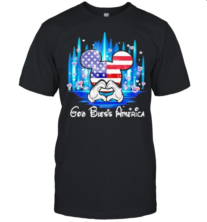 God bless america disney 4th of July independence hologram shirt Classic Men's T-shirt