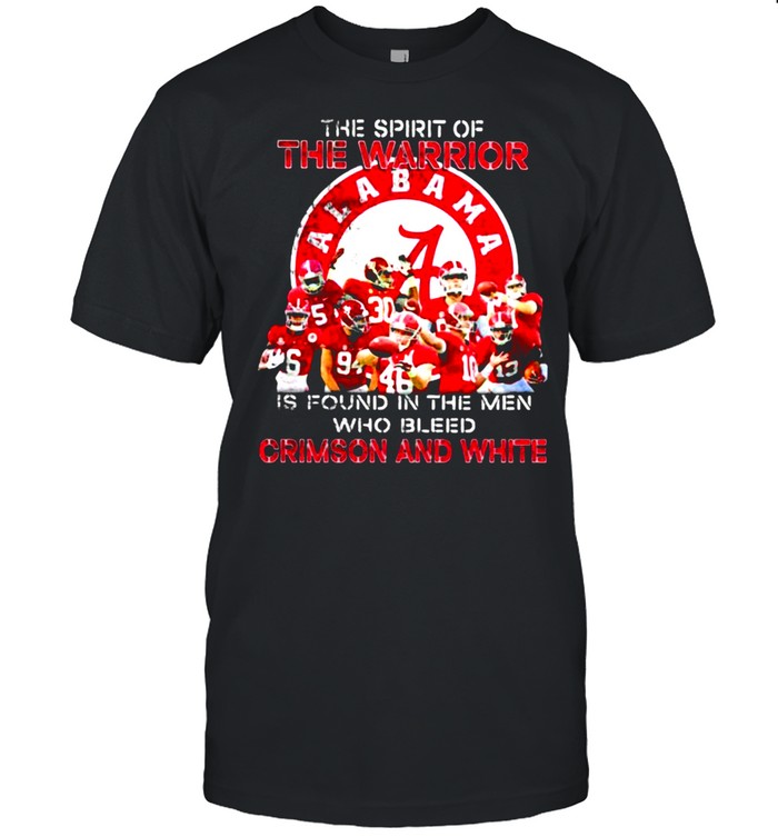 The spirit of the warrior if found in the men who bleed crimson and white shirt Classic Men's T-shirt