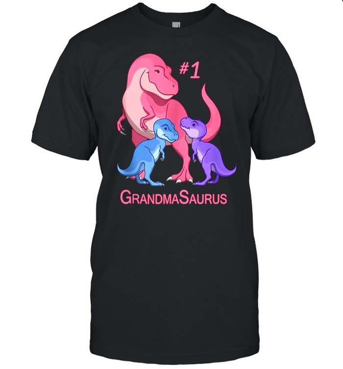 Best Granny 1 Grandmasaurus And Two Baby T-Rex Dinosaurs  Classic Men's T-shirt