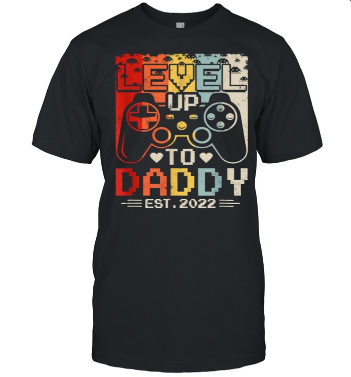 Leveled Up To Daddy Est 2022 Vintage  Classic Men's T-shirt