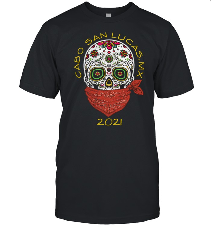 2021 Cabo San Lucas, Mexico MX Skull Souvenir Bandanna shirt Classic Men's T-shirt