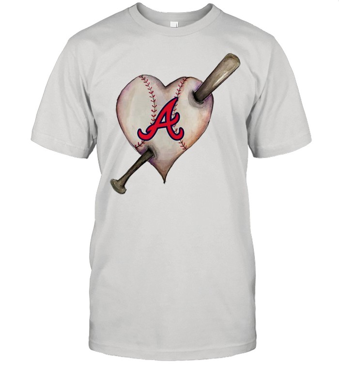 Atlanta Braves Heart Bat shirt Classic Men's T-shirt