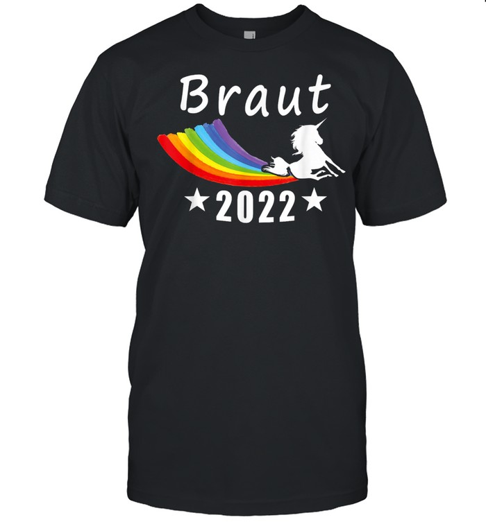 Braut 2022 Einhorn Regenbogen Gay LGBT Lustig shirt Classic Men's T-shirt