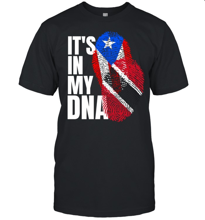 Trinidadian And Boricua Mix DNA Flag Heritage shirt