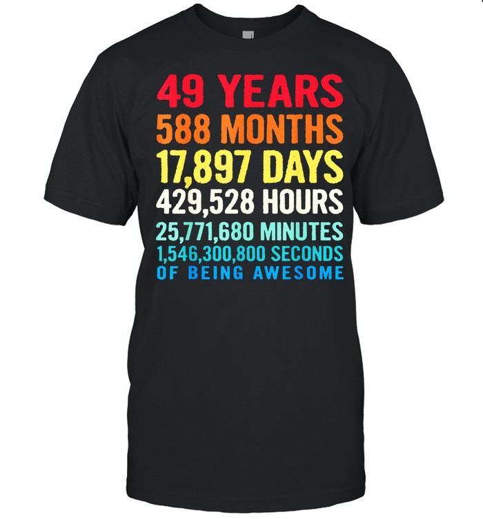 Vintage 49 Years of Being Awesome Unique 49th Birthday shirt Classic Men's T-shirt