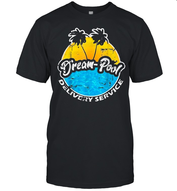 Swimming Dream Pool Delivery Service Retro Sunset shirt Classic Men's T-shirt