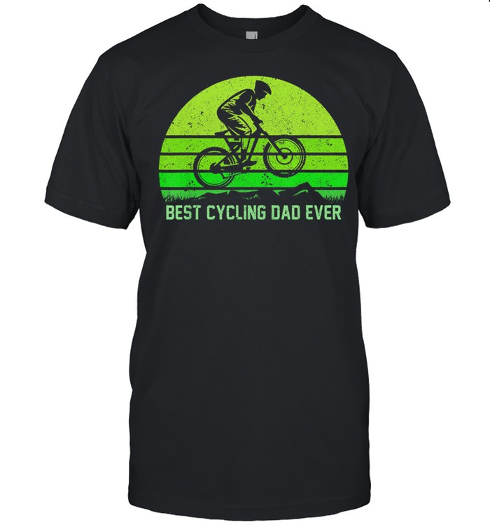 Vintage Retro Best Cycling Dad Ever Mountain Biking shirt Classic Men's T-shirt