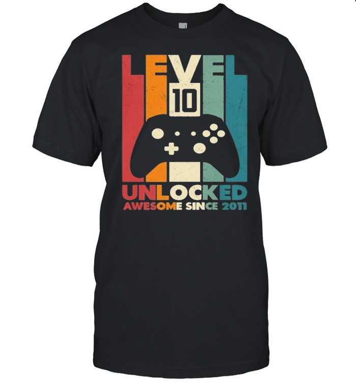Level 10 unlocked awesome since 2011 vintage shirt Classic Men's T-shirt