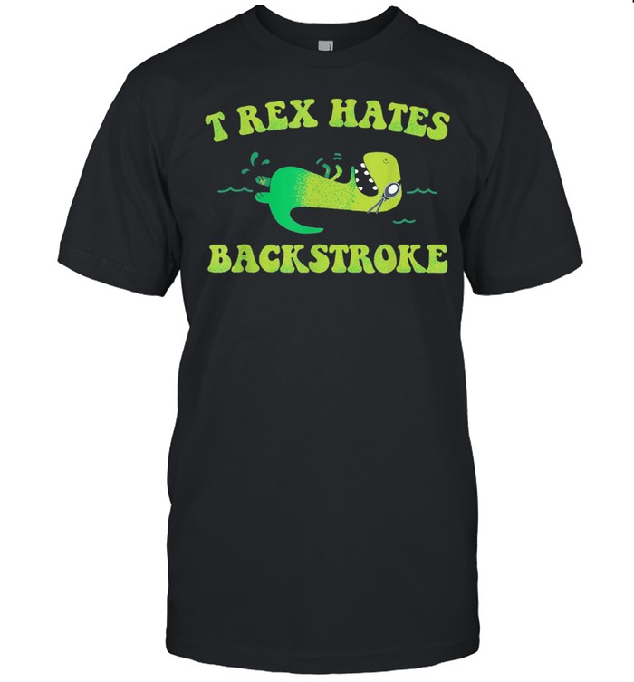 Dinosaur t rex hates backstroke shirt Classic Men's T-shirt